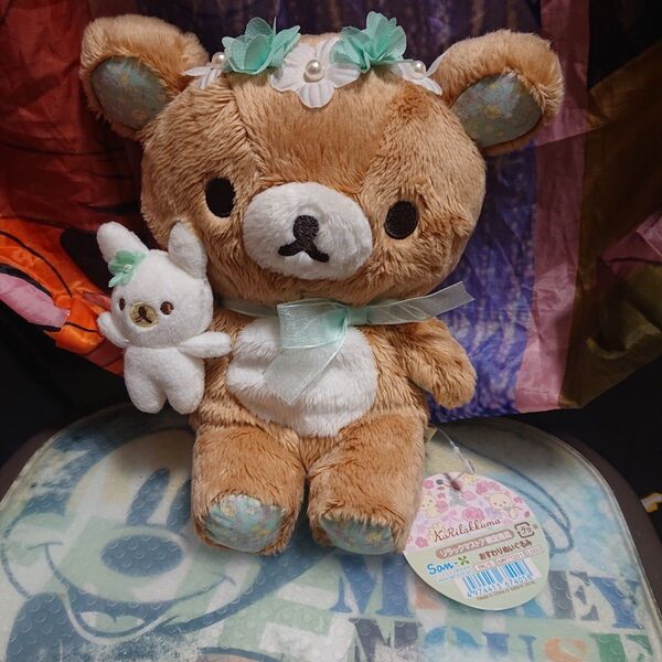 激レア リラックマストア限定 おすわりぬいぐるみ 花冠 うさぎ