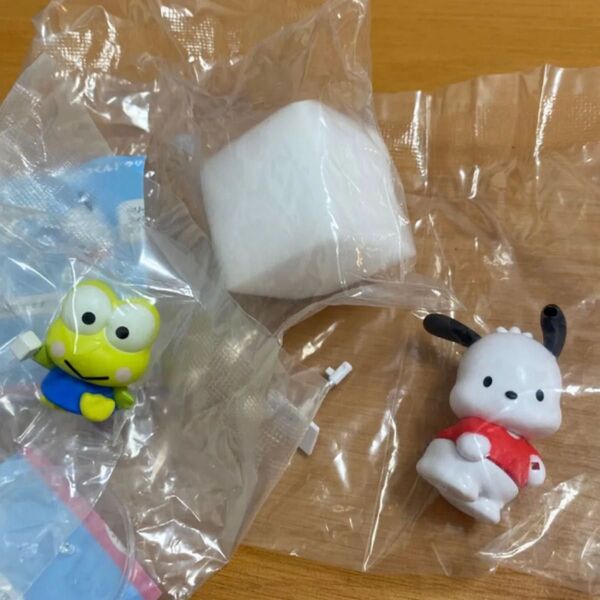 サンリオ ポチャコ ポチャッコ けろけろけろっぴ がんばれおそうじ フィギュア 激落ちくん ワイパー はぴだんぶい