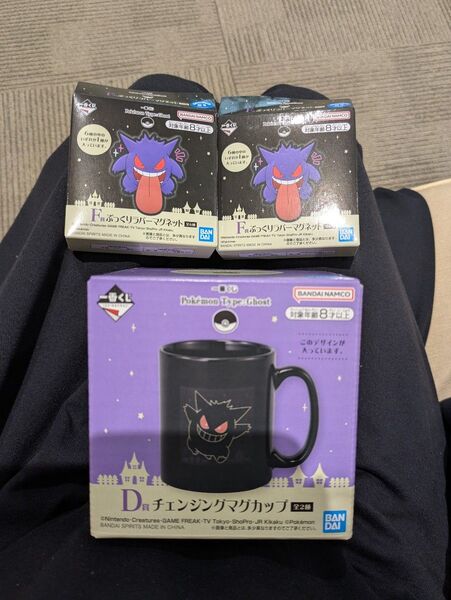 一番くじ ポケモン D賞 チェンジングマグ ゲンガー F賞 ぷっくりラバーマグネット ゲンガー ヒトモシ バラ売り、値下げNG