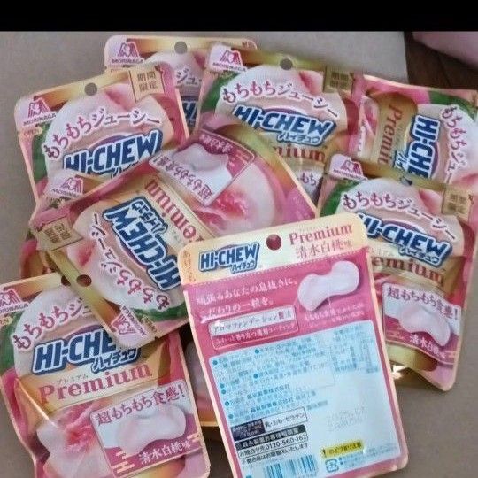 ハイチュウプレミアム 清水白桃味10個 直入れです。 コンビニで買うより安いかな 説明文理解できず悪い評価残す方お取引不可