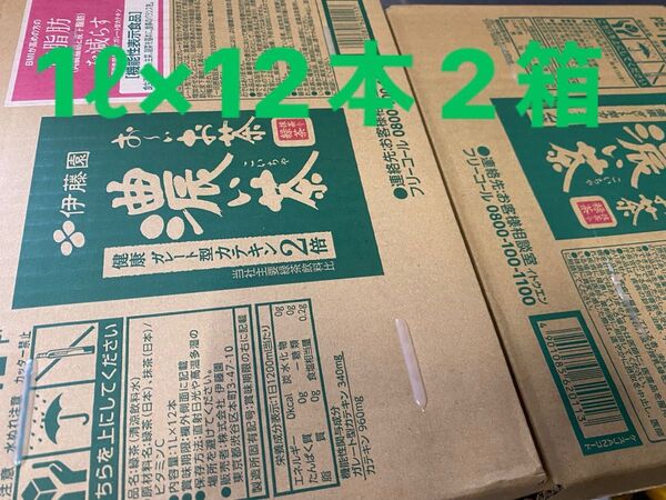 伊藤園 おーいお茶 濃い茶 1L×12本 2箱 カテキン