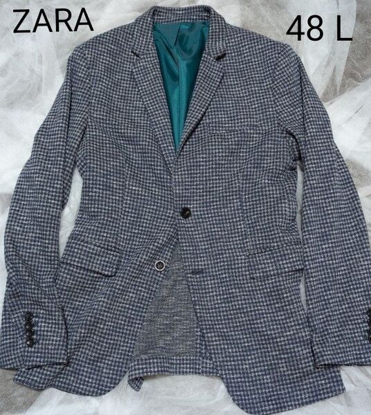ZARA メンズお洒落 背抜きテーラードジャケット 48 L
