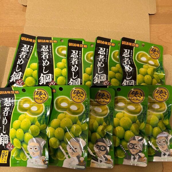 19 忍者めし鋼 改 マスカット 10袋 UHA味覚糖