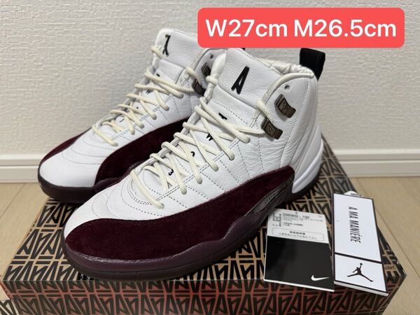 W Air Jordan 12 A Ma Maniere "White and Burgundy Crush"
