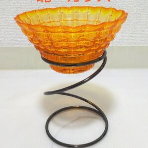 ●北一硝子 1点物 キャンドルホルダー スタンド