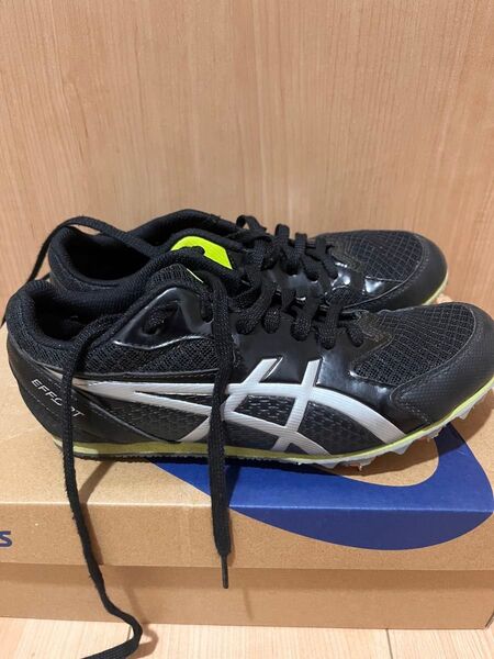 asics 陸上スパイクシューズ ブラック/シルバー