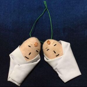 ハンドメイド マスコット 双子の赤ちゃん キモカワ キモい かわいい オリジナル