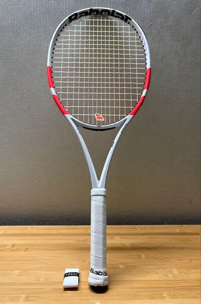 ① 美品 バボラ ピュアストライク100 16×19 グリップ2 300g グリップテープ 振動止 国内正規品
