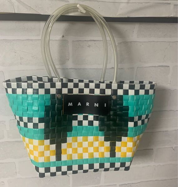MARNI マルニ カゴトートバッグ、コットン保存袋付き