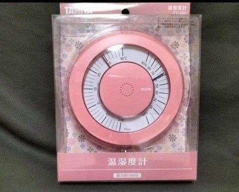 TANITA アナログ温湿度計 起き掛け 2way TT-552 ピンク