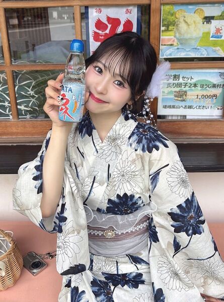 ガーベラ浴衣セット 藍色◆大人ゆかた 兵児帯 ブルー系 グレー 和モダン 上品