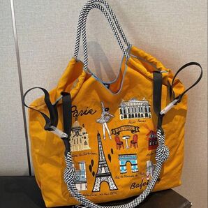 エコバッグ トートバッグ ストラップつき ショルダー紐つき 刺繍 人気 軽量 2WAY おしゃれ 夏 アウトドア 旅行