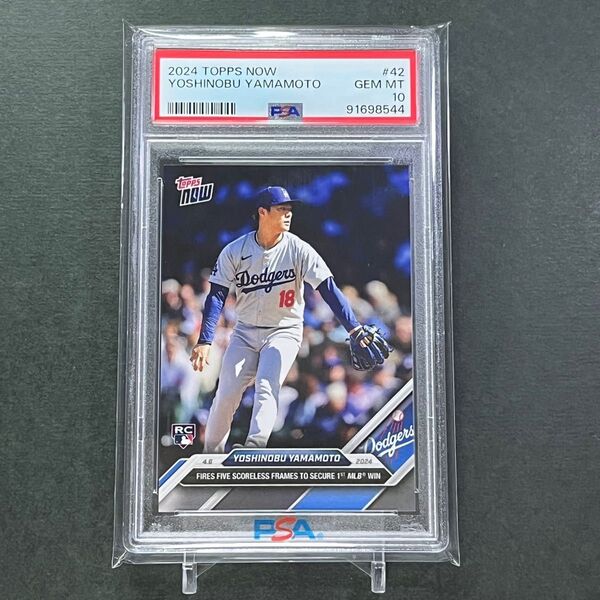 42【PSA10】PSA専用袋入!山本由伸メジャー初勝利記念 2024 Topps now #42
