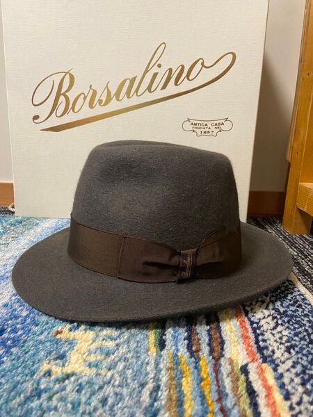 Borsalino トラベラー ブラウン 58 ボルサリーノ フェルトハット