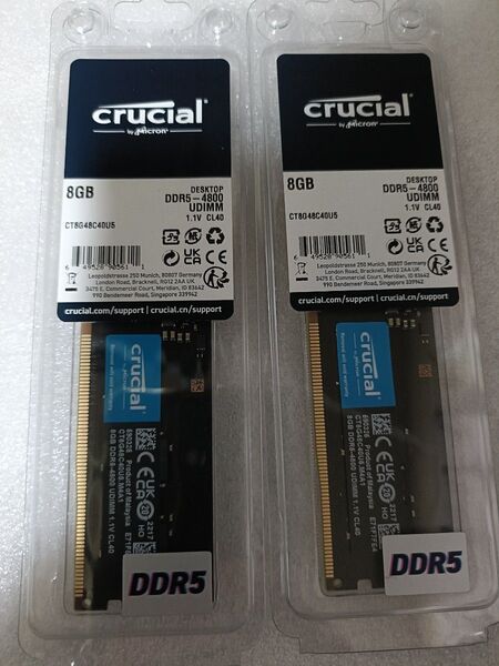Crucial デスクトップパソコン用 DDR5-4800 8GB×2