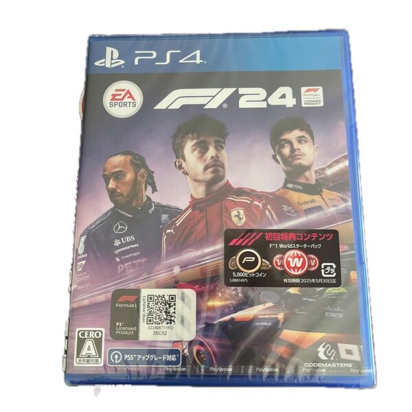 PS4 F1 24 初回特典コンテンツ付き 新品未開封