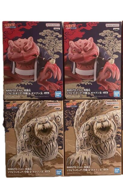 NARUTO ナルト 疾風伝 ソフビフィギュア 守鶴 ガマブン太 4個セット