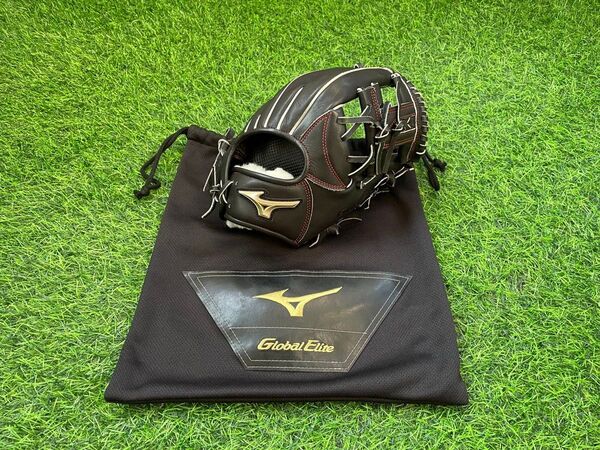 【美品】ミズノ グローバルエリート 硬式内野手用グラブ 1AJGA26003 【値段交渉大歓迎!】