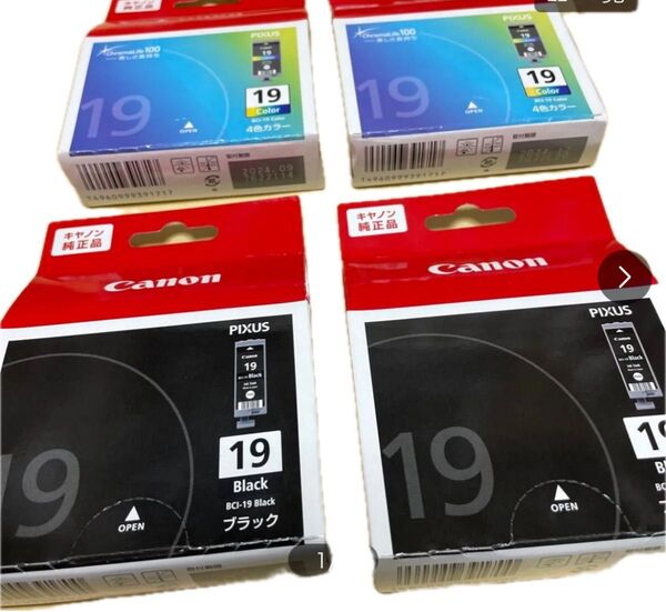 Canon BCI-19 カラー2個 ブラック2個 計4個 未開封インク PIXUS ip100 ip110 TR153