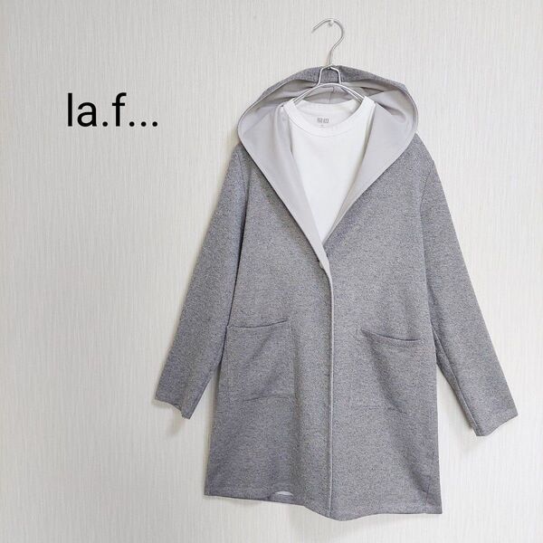 美品 la.f... ラエフ フーディロングカーディガン 送料込み