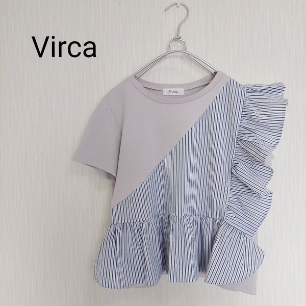 Virca ヴィルカ ドッキングカットソー 異素材 Tシャツ ブラウス シャツ 綿 38 送料込み