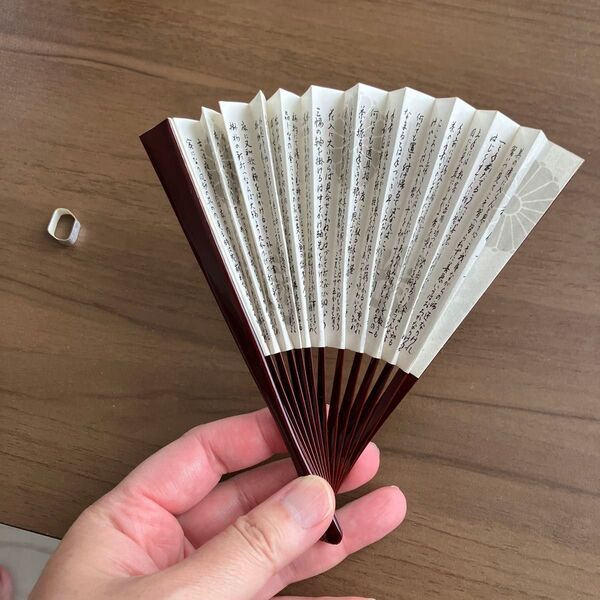 扇子 溜塗 利休百首 5寸 新品未使用 茶道具