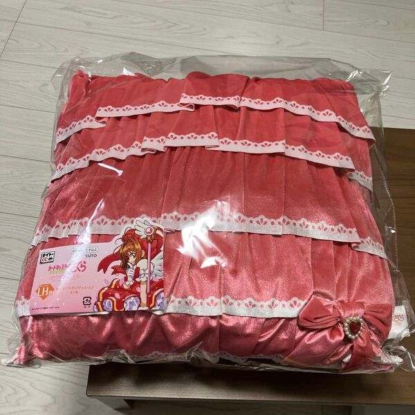 新品未使用タグ付きラストハッピー賞ビジューリボンクッション タイトーくじカードキャプターさくらラストワン賞LH