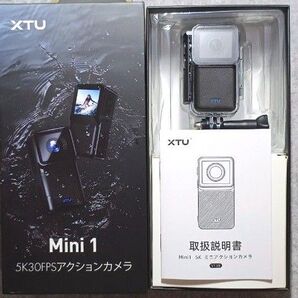 XTU mini1 超小型 5K対応 縦向き撮影 170度広角 SONY製センサー 本体5m防水 首掛け磁石アタッチメントセット