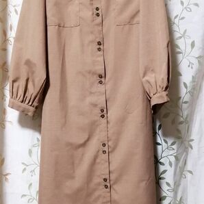 美品 To blossom シャツワンピース Mサイズ ブラウン