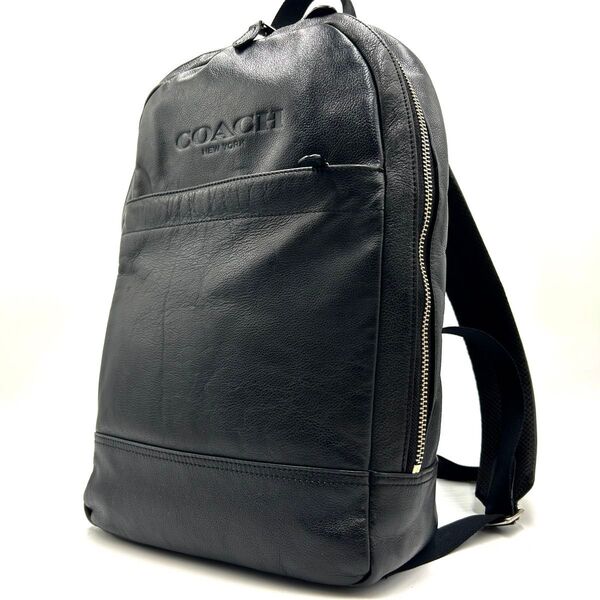 コーチ COACH チャールズ スリム リュック バッグパック 本革 ブラック 黒 レザー F54135