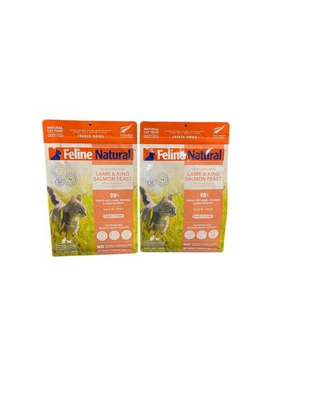 k9フィーラインナチュラル フリーズドライ キャットフード ラム&キングサーモン 320g 2個