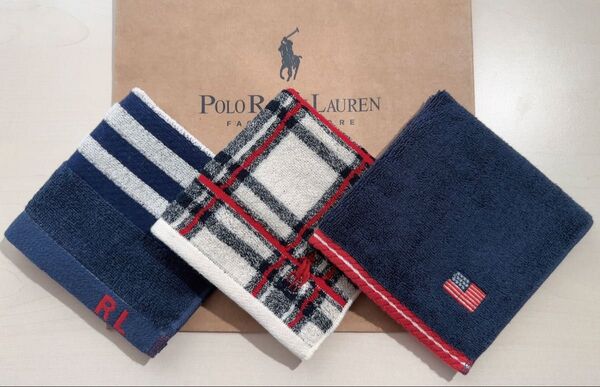 三点セット POLO ラルフローレン ハンカチ ハンドタオル ミニタオル
