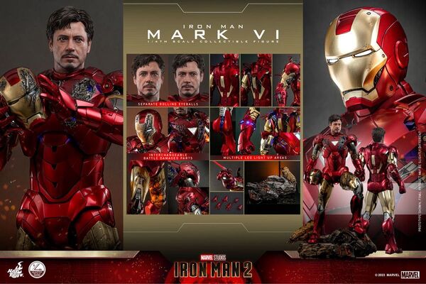 【未使用】 ホットトイズ クオーター スケール アイアンマン2 1/4 アイアンマン マーク6