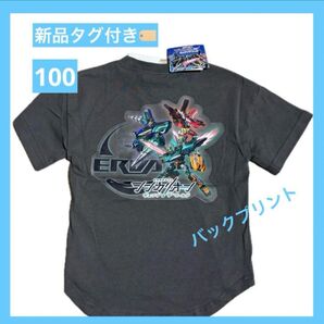 【新品タグ付き】100 新幹線変形ロボ シンカリオン 半袖 Tシャツ チャコールグレー