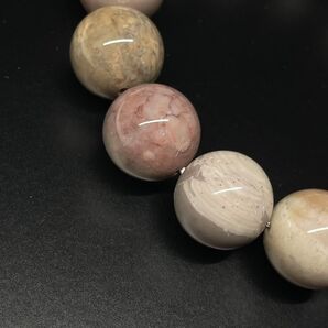 アラシャン 油絵模様 マカロンカラー 天然石 パワーストーン ブレスレット 13mm〜