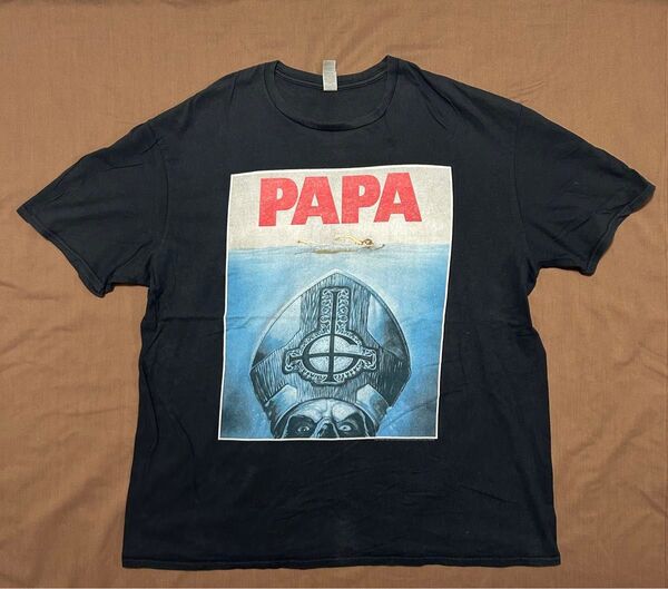 GHOST "Papa Jaws" 2021年 バンドTシャツ GILDAN 黒 古着 半袖Tシャツ