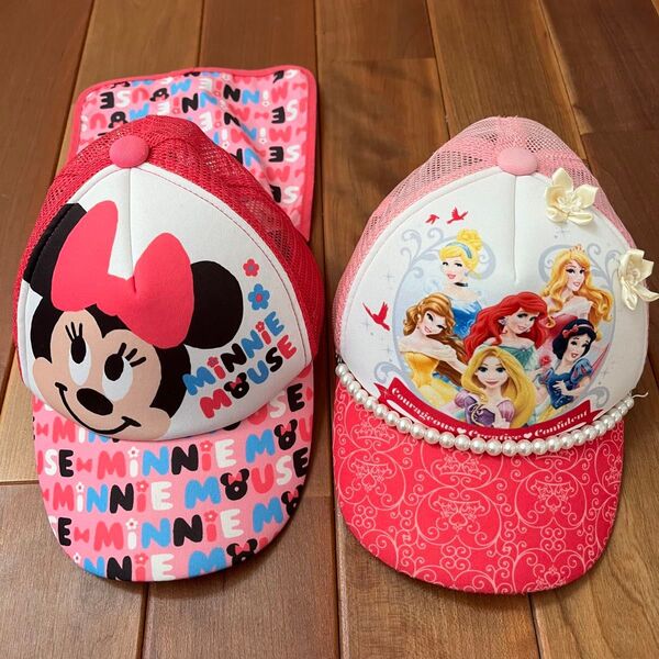 ディズニー プリンセス ミニー 帽子 キャップ メッシュ 子供用 キッズ 2点セット