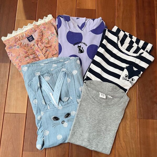 アナスイミニ GAP 半袖 ワンピース ジャンパースカート Tシャツ 120 130 5点セット