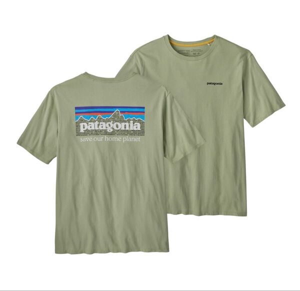Lサイズ 新品 SLVG Patagonia メンズ P-6 ミッション オーガニック Tシャツ オーガニックコットン ロゴT