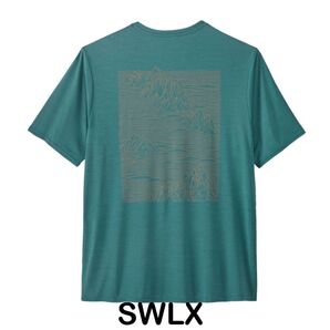Mサイズ 新品 SWLX Patagonia キャプリーン クールデイリー グラフィックシャツ ラッシュガード 速乾 防臭 伸縮