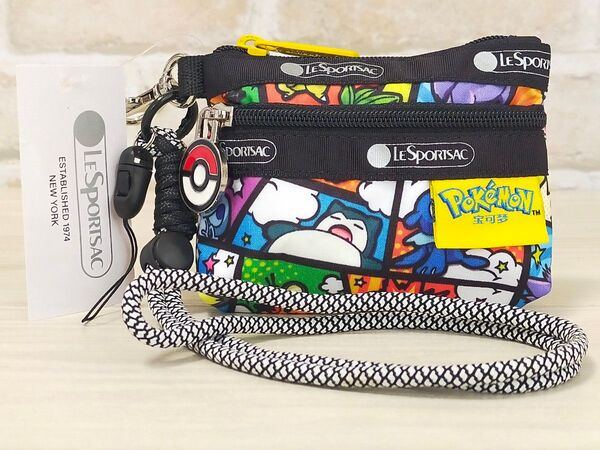 感謝セール【新品】レスポートサック ポケモン 海外限定 ミニポーチ ストラップ付
