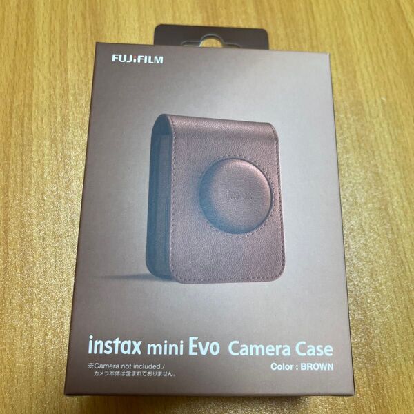 instax mini Evo カメラケース ブラウン チェキ