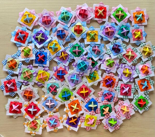 折り紙 ミニサイズ こま 57個 ハンドメイド