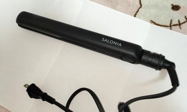 SALONIA ストレートヘアアイロン ブラック ポーチ付き
