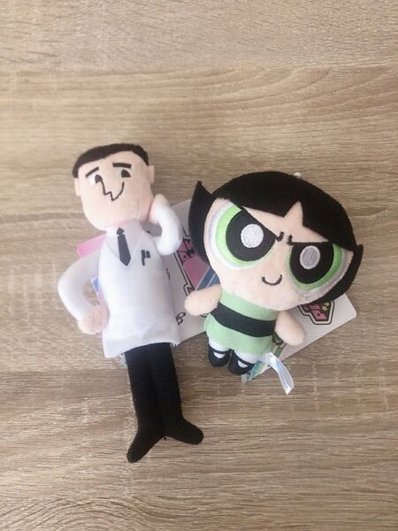 パワーパフガールズ マスコット ぬいぐるみ バターカップ ユートニウム博士