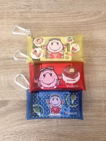 バスケ 千葉ジェッツ ジャンボくん カラビナ付きポーチ マルチケース