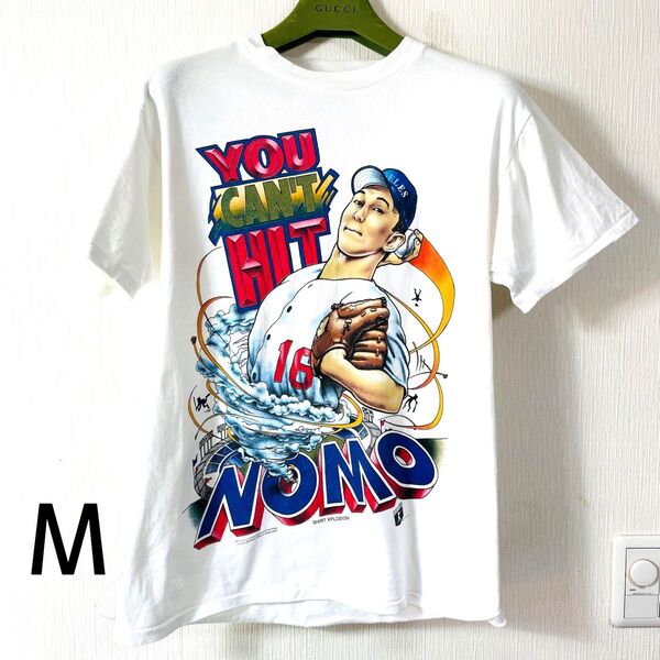 レア野茂英雄 YOU CAN'T HIT NOMO Tシャツ Mドジャース