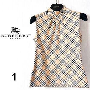 美 品BURBERRY LONDON バーバリーロンドンチェック柄 チュニック ブラウス1