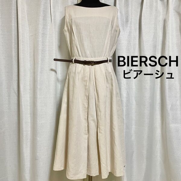 BIERSCH ビアーシュ ワンピース ノースリーブ ベルト付き