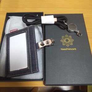ニードネットワーク 岡山デニム IDカードホルダー IDカードケース ネームホルダー パスケース